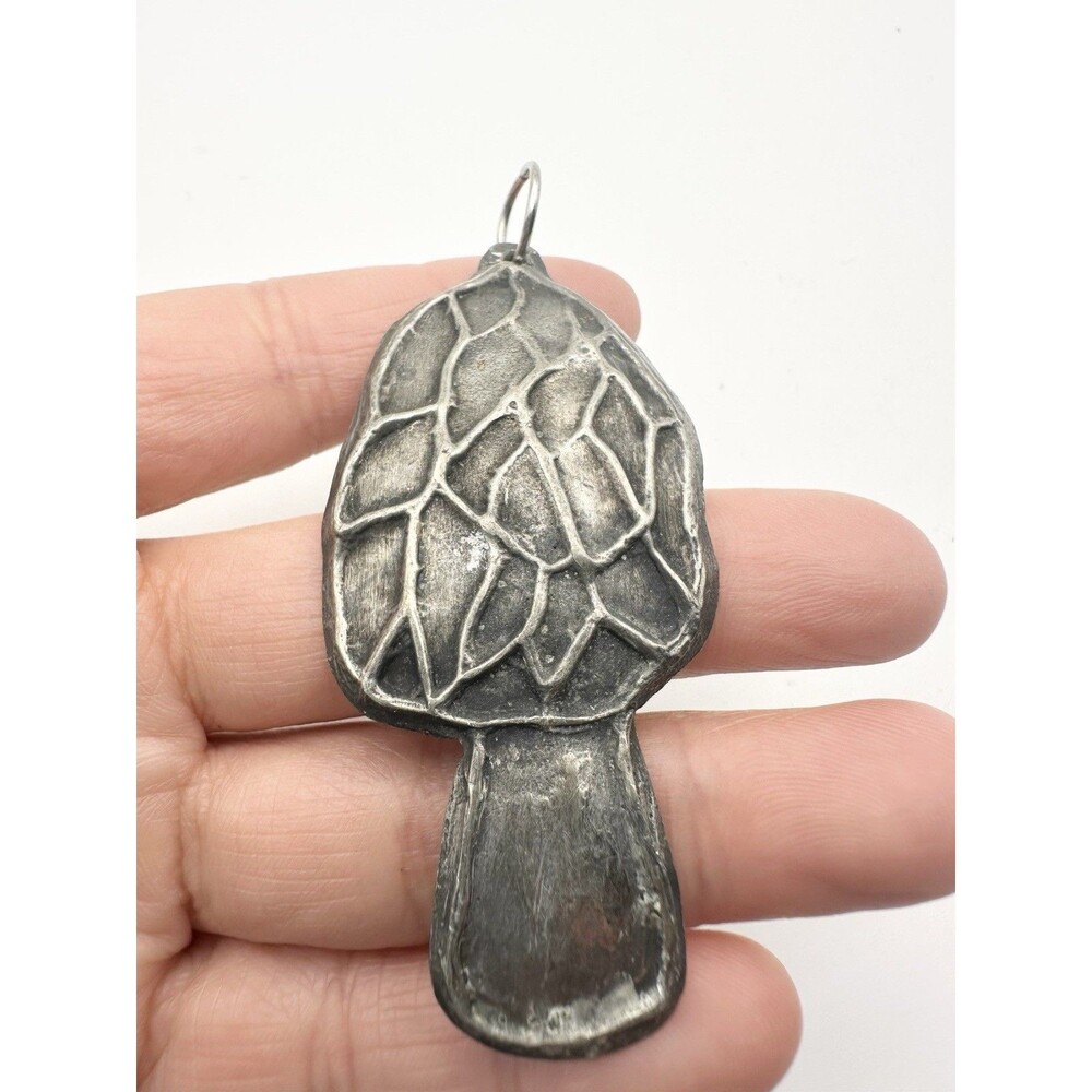Handmade Morel Mushroom Pendant Signed 2013